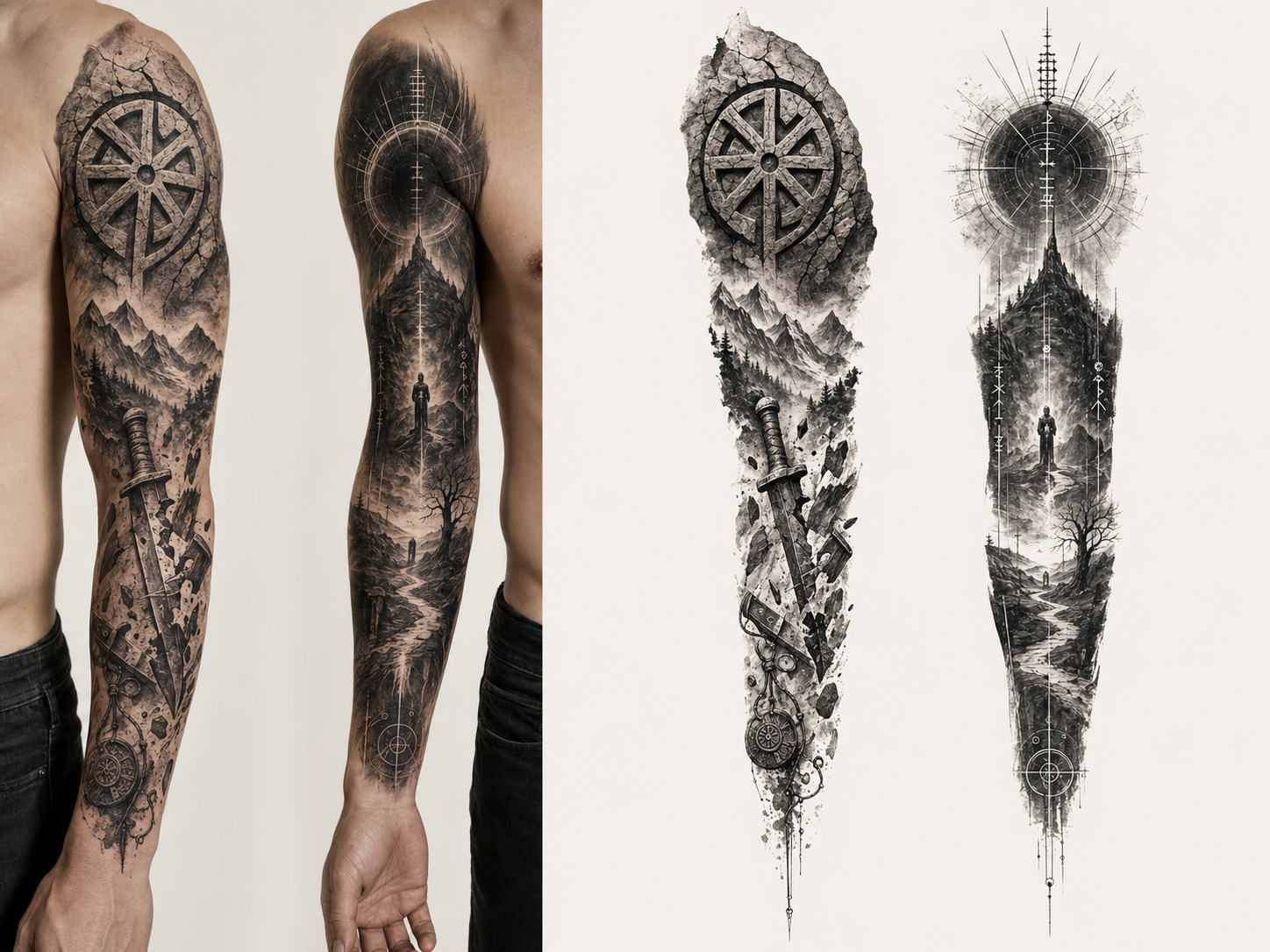 Carpathian Echo tattoo model preview